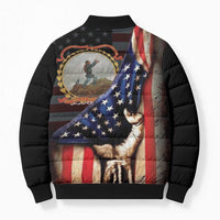24th Regiment USCT Bomber Puffer Jacket Flag of Freedom - Wonder Print Shop