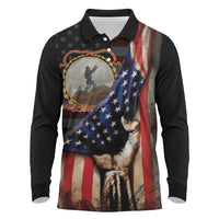24th Regiment USCT Long Sleeve Polo Shirt Flag of Freedom - Wonder Print Shop
