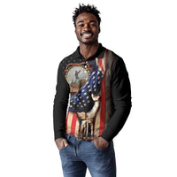 24th Regiment USCT Long Sleeve Polo Shirt Flag of Freedom - Wonder Print Shop