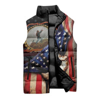 24th Regiment USCT Sleeveless Puffer Jacket Flag of Freedom - Wonder Print Shop