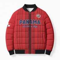 Custom Panama Football 2026 Bomber Puffer Jacket La Marea Roja Rising