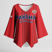 Custom Panama Football 2026 Kimono Sleeve Blouse La Marea Roja Rising