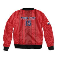 Custom Panama Football 2026 Sleeve Zip Bomber Jacket La Marea Roja Rising