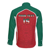 Custom Mexico Football 2026 Long Sleeve Button Shirt Viva El Tri