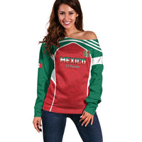 Custom Mexico Football 2026 Off Shoulder Sweater Viva El Tri