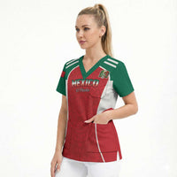 Custom Mexico Football 2026 Scrub Top Viva El Tri