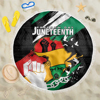 Nigeria Juneteenth Beach Blanket Africa Map - Happy Freedom Day