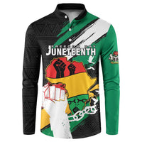 Personalised Nigeria Juneteenth Button Sweatshirt Africa Map - Happy Freedom Day