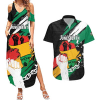 Personalised Nigeria Juneteenth Couples Matching Summer Maxi Dress and Hawaiian Shirt Africa Map - Happy Freedom Day