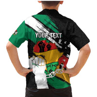 Personalised Nigeria Juneteenth Family Matching Mermaid Dress and Hawaiian Shirt Africa Map - Happy Freedom Day