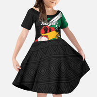 Personalised Nigeria Juneteenth Family Matching Short Sleeve Bodycon Dress and Hawaiian Shirt Africa Map - Happy Freedom Day