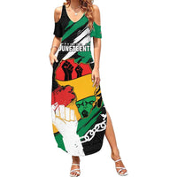 Personalised Nigeria Juneteenth Family Matching Summer Maxi Dress and Hawaiian Shirt Africa Map - Happy Freedom Day