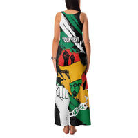Personalised Nigeria Juneteenth Family Matching Tank Maxi Dress and Hawaiian Shirt Africa Map - Happy Freedom Day