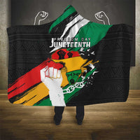 Nigeria Juneteenth Hooded Blanket Africa Map - Happy Freedom Day