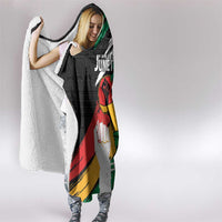 Nigeria Juneteenth Hooded Blanket Africa Map - Happy Freedom Day