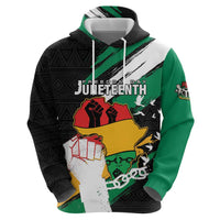 Personalised Nigeria Juneteenth Hoodie Africa Map - Happy Freedom Day
