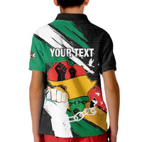 Personalised Nigeria Juneteenth Kid Polo Shirt Africa Map - Happy Freedom Day