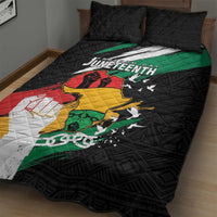 Nigeria Juneteenth Quilt Bed Set Africa Map - Happy Freedom Day