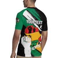 Personalised Nigeria Juneteenth Rugby Jersey Africa Map - Happy Freedom Day