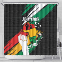 Nigeria Juneteenth Shower Curtain Africa Map - Happy Freedom Day