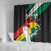 Nigeria Juneteenth Shower Curtain Africa Map - Happy Freedom Day
