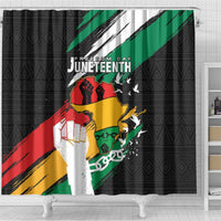 Nigeria Juneteenth Shower Curtain Africa Map - Happy Freedom Day