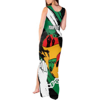 Personalised Nigeria Juneteenth Tank Maxi Dress Africa Map - Happy Freedom Day