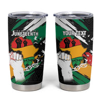 Personalised Nigeria Juneteenth Tumbler Cup Africa Map - Happy Freedom Day