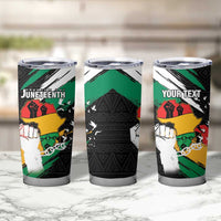 Personalised Nigeria Juneteenth Tumbler Cup Africa Map - Happy Freedom Day