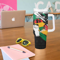 Personalised Nigeria Juneteenth Tumbler With Handle Africa Map - Happy Freedom Day