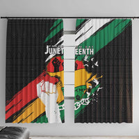 Nigeria Juneteenth Window Curtain Africa Map - Happy Freedom Day