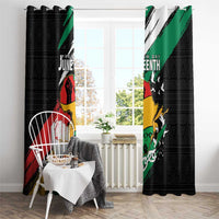 Nigeria Juneteenth Window Curtain Africa Map - Happy Freedom Day