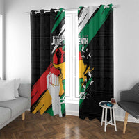 Nigeria Juneteenth Window Curtain Africa Map - Happy Freedom Day