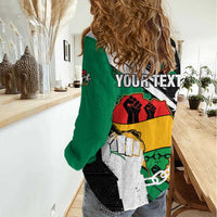 Personalised Nigeria Juneteenth Women Casual Shirt Africa Map - Happy Freedom Day