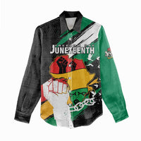 Personalised Nigeria Juneteenth Women Casual Shirt Africa Map - Happy Freedom Day