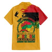 Juneteenth African American Family Matching Off The Shoulder Long Sleeve Dress and Hawaiian Shirt Free-ish Since 1865