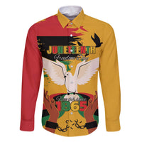 Juneteenth African American Family Matching Off The Shoulder Long Sleeve Dress and Hawaiian Shirt Free-ish Since 1865