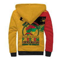 Juneteenth African American Sherpa Hoodie Free-ish Since 1865