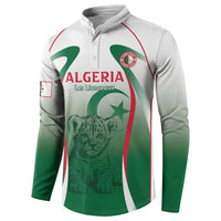 Algeria Rugby Custom Button Sweatshirt Go Lion Cubs
