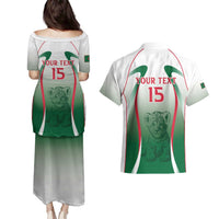 Algeria Rugby Custom Couples Matching Puletasi and Hawaiian Shirt Go Lion Cubs