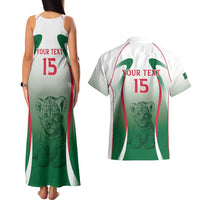 Algeria Rugby Custom Couples Matching Tank Maxi Dress and Hawaiian Shirt Go Lion Cubs