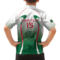Algeria Rugby Custom Family Matching Off Shoulder Short Dress and Hawaiian Shirt Go Lion Cubs