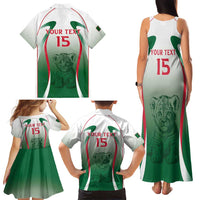 Algeria Rugby Custom Family Matching Tank Maxi Dress and Hawaiian Shirt Go Lion Cubs