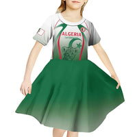 Algeria Rugby Custom Kid Short Sleeve Dress Go Lion Cubs