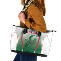 Algeria Rugby Custom Leather Tote Bag Go Lion Cubs