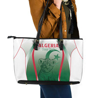 Algeria Rugby Custom Leather Tote Bag Go Lion Cubs