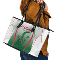 Algeria Rugby Custom Leather Tote Bag Go Lion Cubs