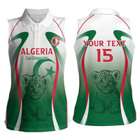 Algeria Rugby Custom Women Sleeveless Polo Shirt Go Lion Cubs