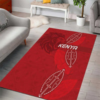 Kenya Rugby Area Rug Go Champions Simbas - Red Color