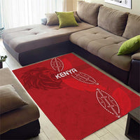 Kenya Rugby Area Rug Go Champions Simbas - Red Color